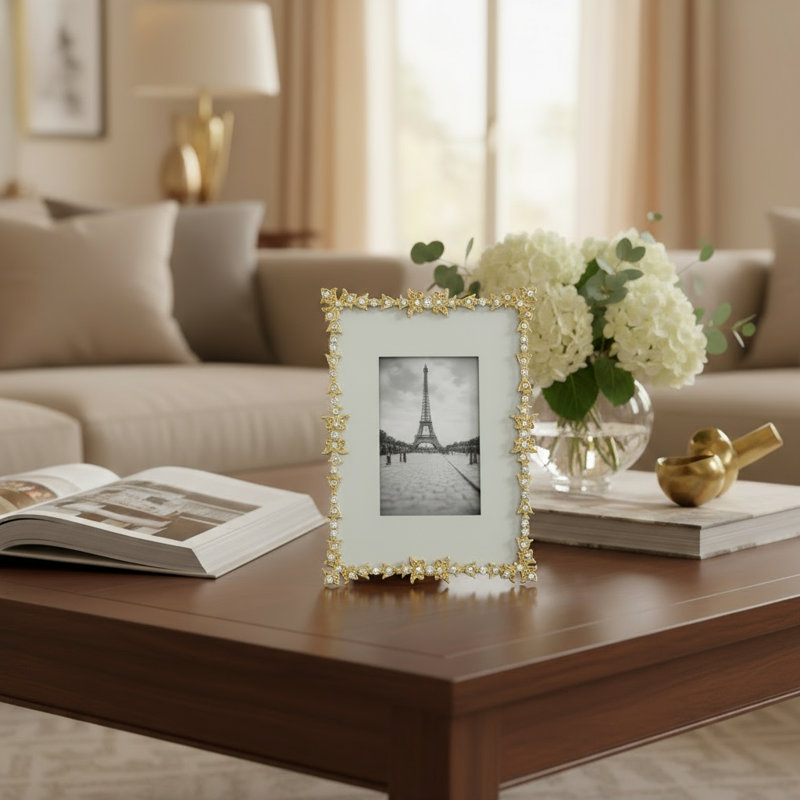 Luxembourg Metal Picture Frame, Gold, 5" x 7"
