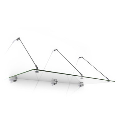Blumfeldt 2cm W x 0.9cm D Transparent Cover Retractable Door / Window Awning