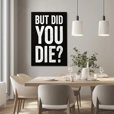 Art mural sur toile encadré en 2 dimensions, fond noir, texte blanc et audacieux, impression sur toile de style rétro patiné, décoration murale, cadeau idéal pour chambre à coucher