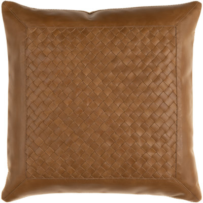 Lawdon Square Leather Pillow Cover & Insert