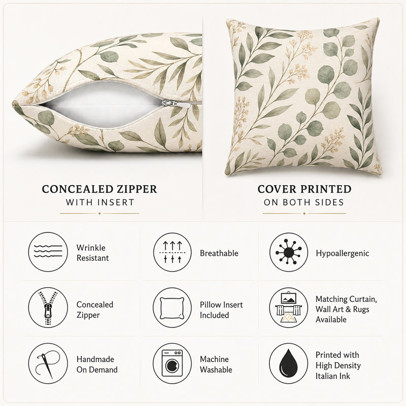 Coussin décoratif en polyester Tropical Greens, 16" x 16"