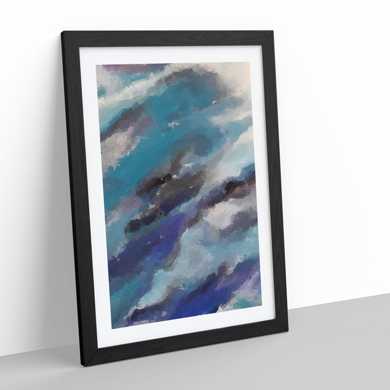 Shades Of Serenity - Single Picture Frame Print, Black, 64cm H x 46cm W x 2cm D