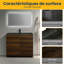 Ensemble de meuble-lavabo autoportant en noyer 36 po avec comptoir en quartz noir Ashby