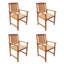 Edythe 4 - Person Acacia Patio Dining Set with Rectangular Table-465698772