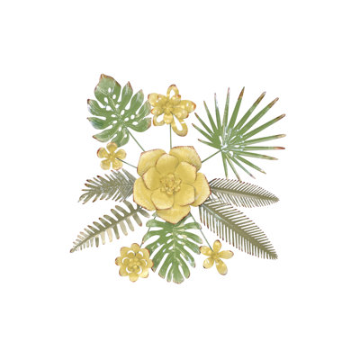 Coastal Plants & Flowers Wall Decor on Metal