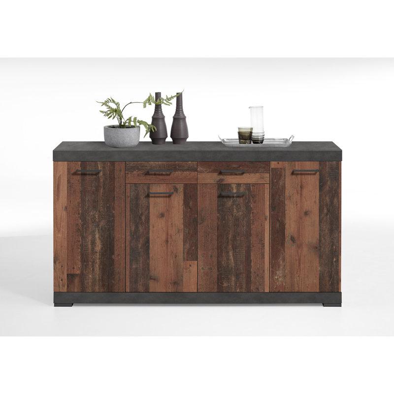 Olander 160 cm W Chest of 2 Drawers, Dark Brown