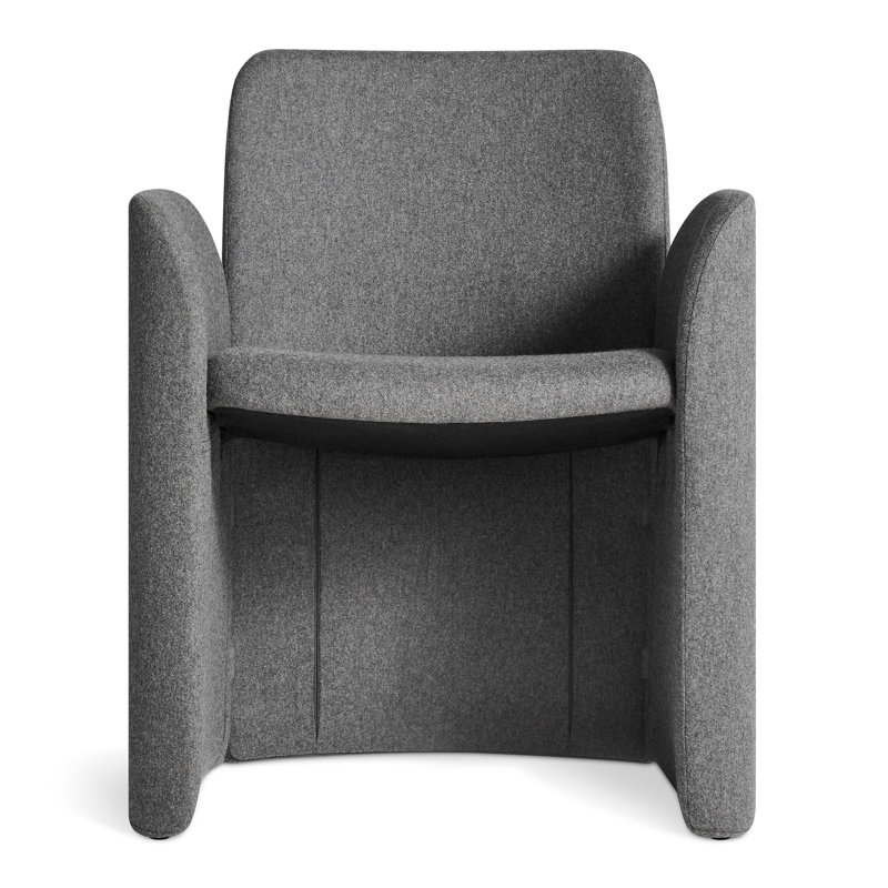 Chaise de salle à manger entre parenthèses, Mélange de laine gris Gabro