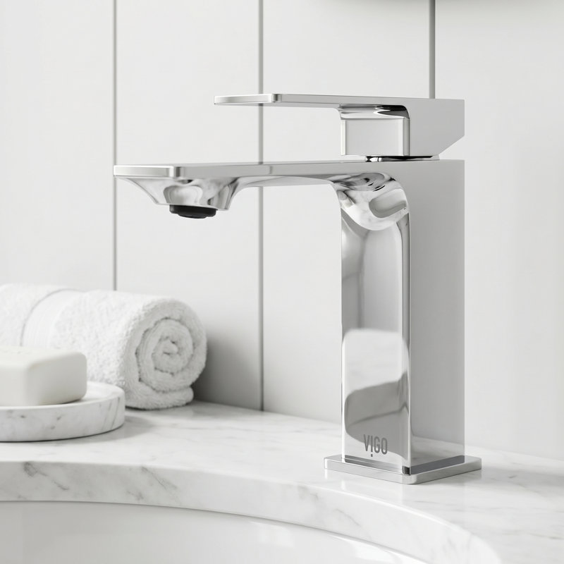 Dunn 6" H Single Handle Single Hole Bathroom Faucet, Chrome