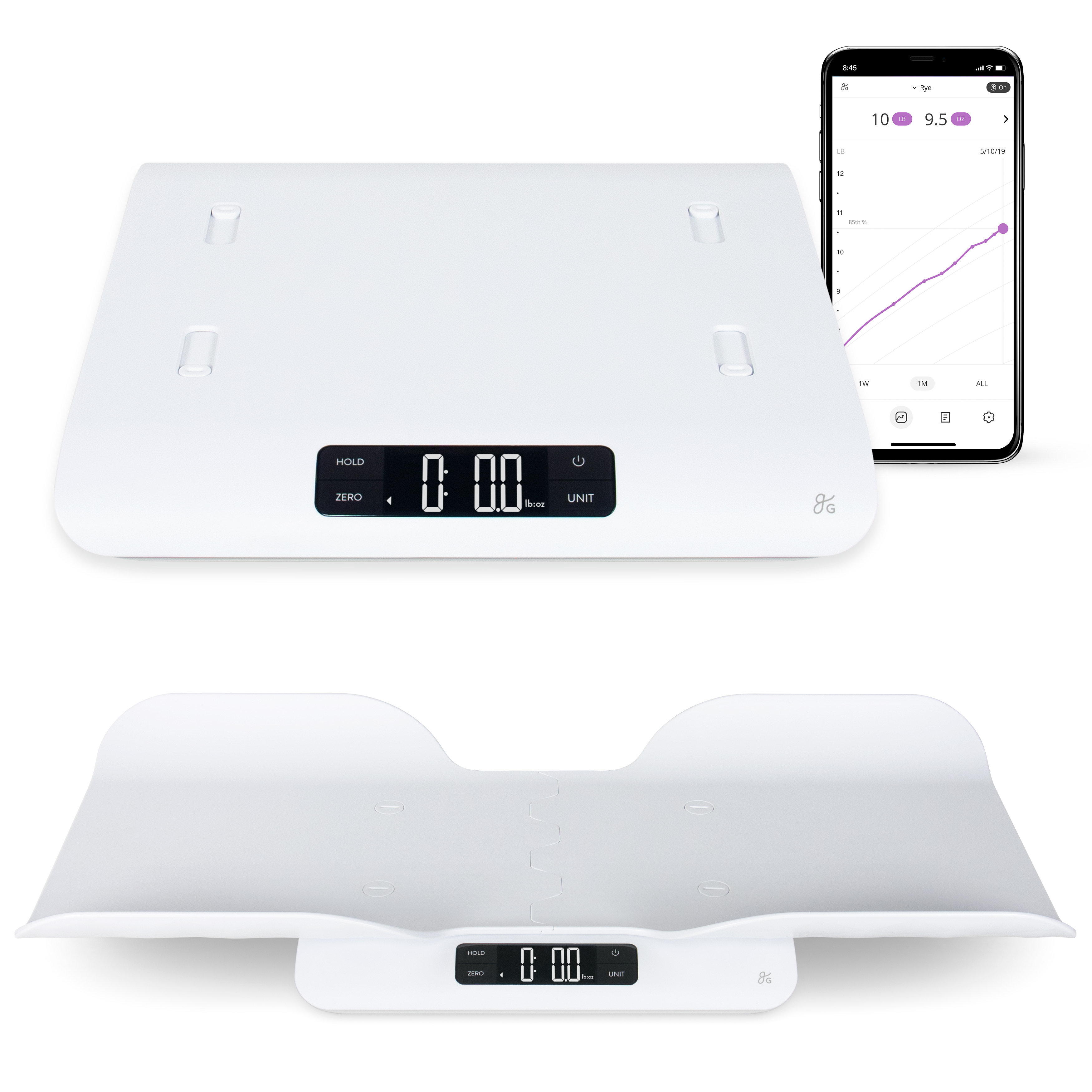 Unicherry Bluetooth Baby Scale, Toddler Scale, Multifunction Pet and Infant  Scale in Lbs and Ounces, Baby Weight Scale with Baby Fit App, Accurate