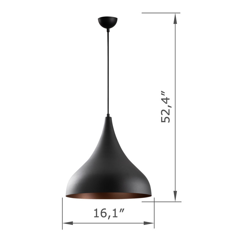 Luminaire suspendu en métal