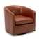 Gatwick Faux Leather Swivel Barrel Chair