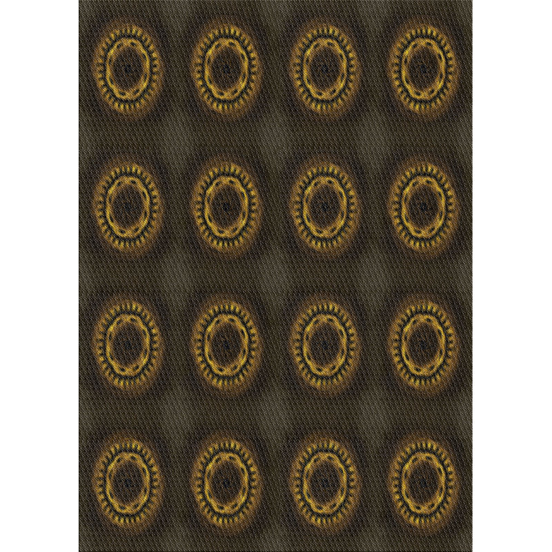 Tapis noir/brun à motifs, Rectangle 6 pi x 9 pi