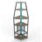 67"H Open Display Corner Bar Cabinet with Wine Storage,6 Tier Corner Shelf with Colorful LED Light,Remote control