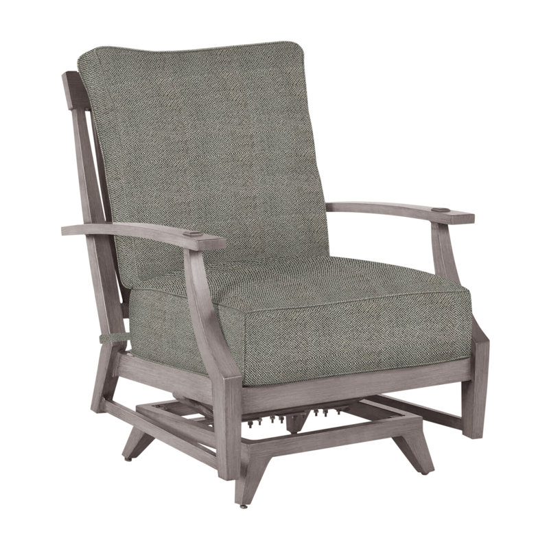 Croquet Patio Chair with Cushions, Welt, Oyster, Intermix Bark
