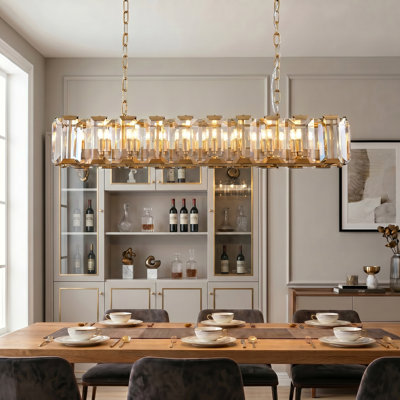 Nashrah 20 - Light Dimmable Kitchen Island Square / Rectangle Chandelier