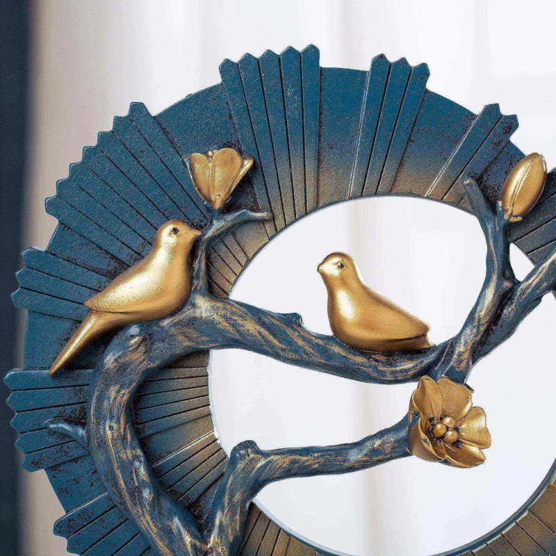 Statues for Home Decor Figurines Sculptures Decorations Screen Bird, Bleu