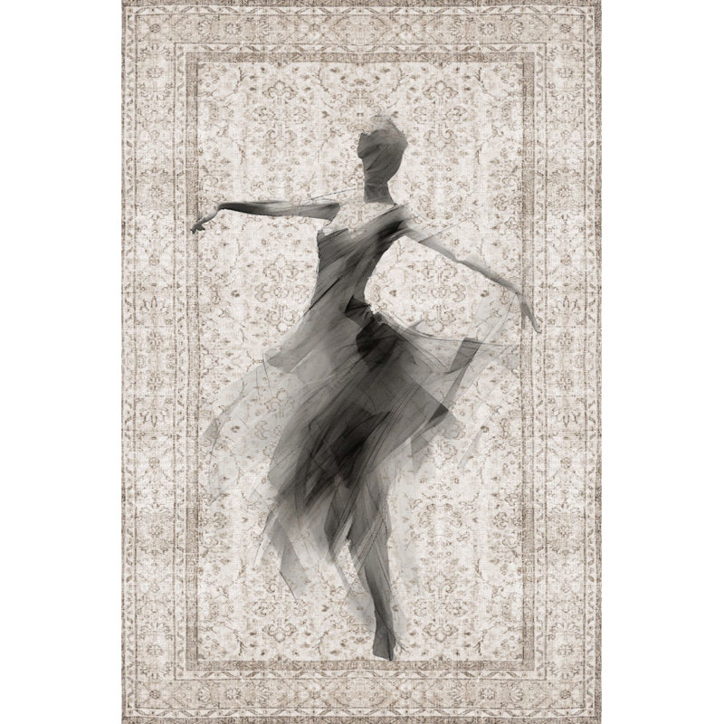 Tapis décoratif ballet, Rectangle 4 pi 7,12 po x 6 pi 6,74 po