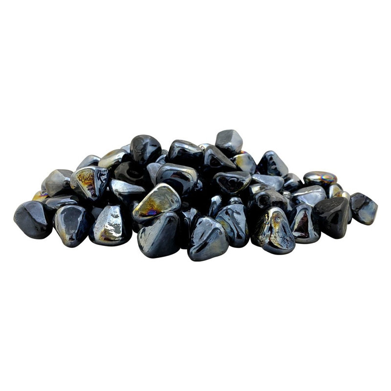 Rain Drop Luster Clear Glass Fire Pit Filler, 10 lbs