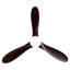 Ventilateur de plafond réversible 3 pales brun avec télécommande