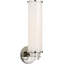 Percy 14" Single Bath Sconce with White Glass-1852912627