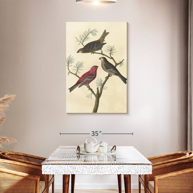 Brampt Pine Grosbeak, 45" H x 30" W
