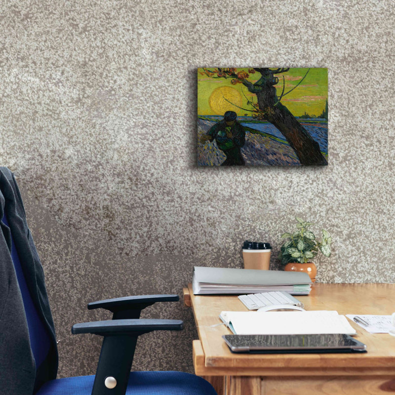 «The Sower» par Vincent Van Gogh, estampe numérique sur toile, H 12 po x l 16 po x P 0,75 po
