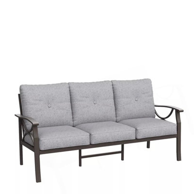 70" All-Weather Metal 3-Seat Patio Sofa