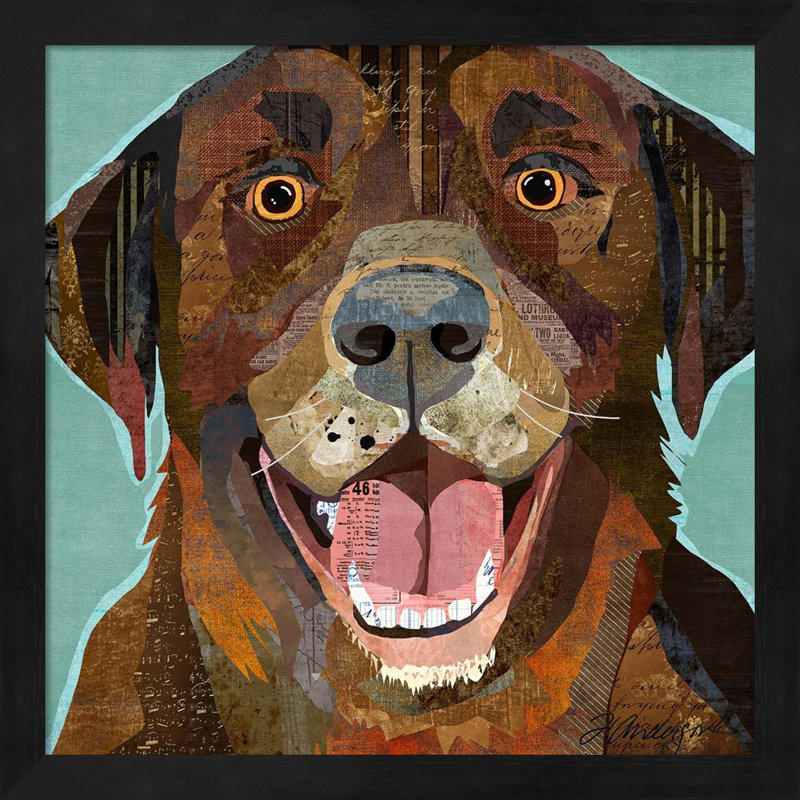 «Chocolate Lab» par Traci Anderson - impression encadrée