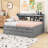 Full Size Wooden Daybed with Built-In Storage Drawers, Shelves and Twin Trundle-584599236