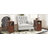 Giovanni Tall Corner End Table with Drawers & Open Shelves