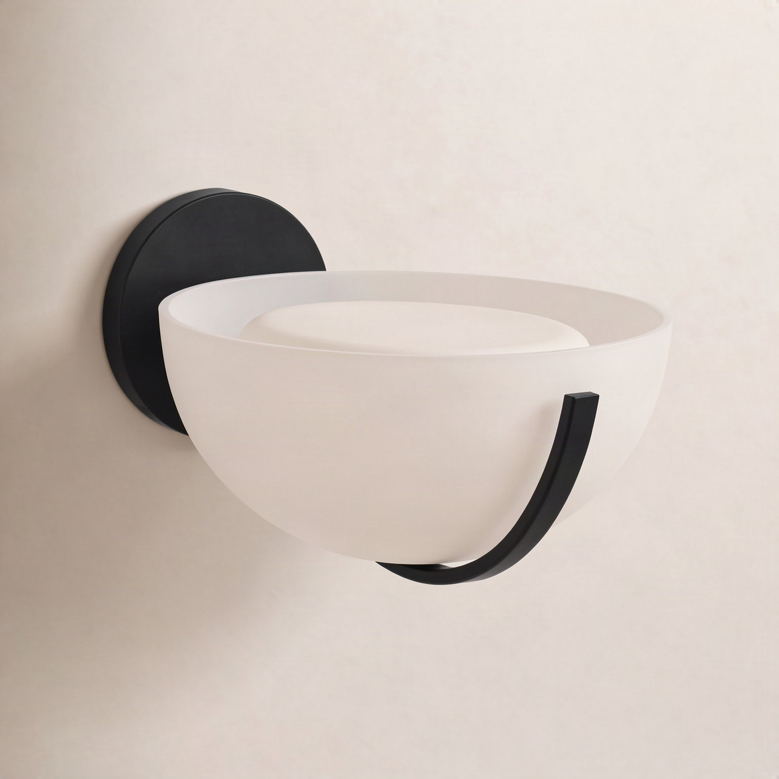 River Single Light Glass Dimmable Half Moon