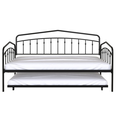 Twin daybed with twin trundle, Black