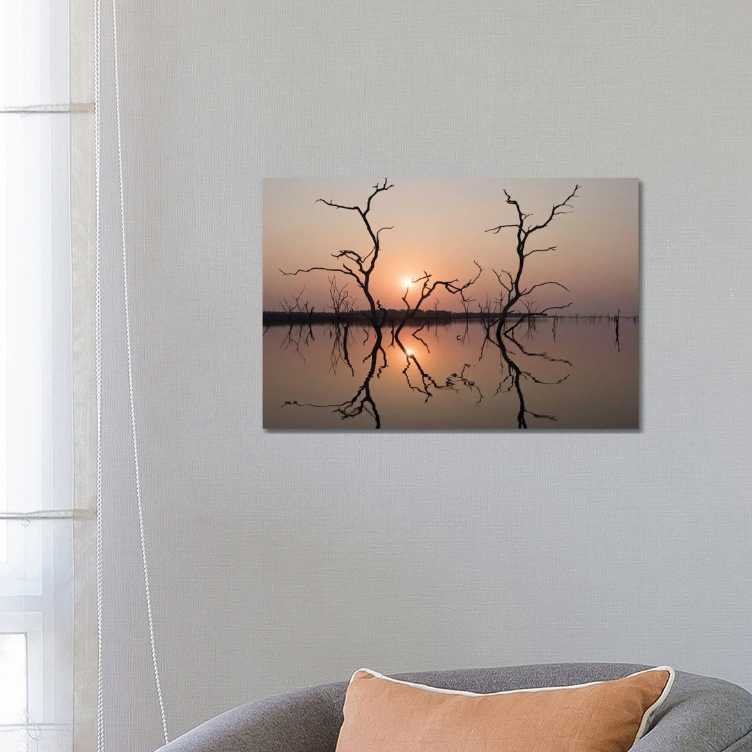 Africa, Zimbabwe, Matusadona National Park. Reflections On Lake Kariba by Jaynes Gallery - Wrapped Canvas Print