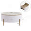 Table basse moderne moderne avec 2 grands tiroirs de rangement (31,5 po)