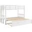 Lit superposé simple au-dessus d'un lit gigogne avec couchette en blanc, peu encombrant, garde-corps, guide d'assemblage pour couchette Rookies, couleur blanche, caractéristiques, placement à votre goût-2126354992