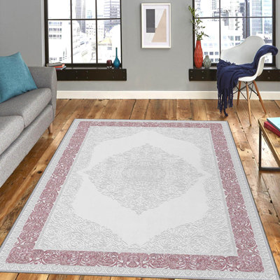 Elegant Hall Carpet, 31.5 x 78.7 inches | 100% Polyester, 0.4 inch Pile Height | Antibacterial, Non-Slip PVC Felt Dot Underside | Machine Washable, Durable Woven Design | Perfect for Entryways & Living Spaces