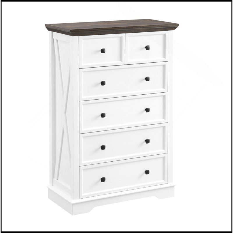Commode polyvalente à 6 tiroirs pour organiser et améliorer l'espace de vie, Blanc