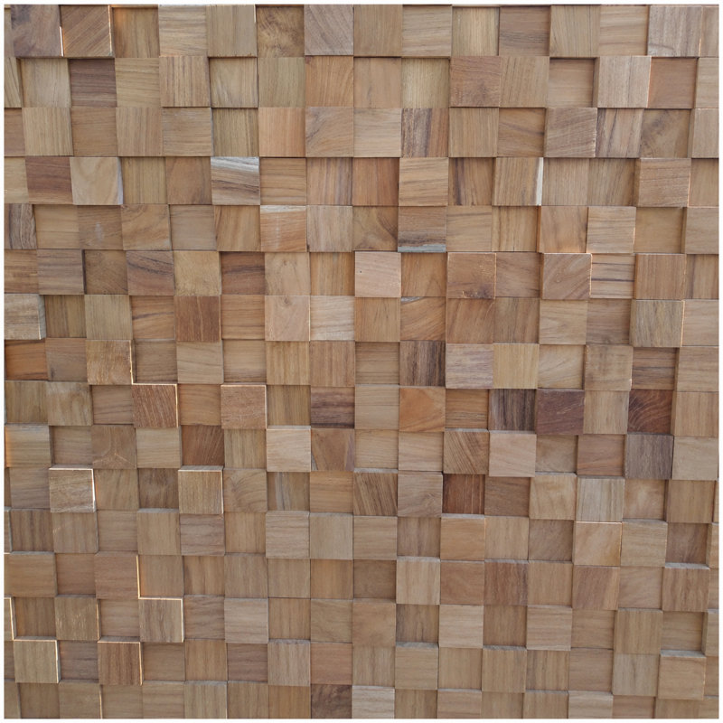 MB-009 – Tiny Block 3D Reclaimed Teak Wall Panel