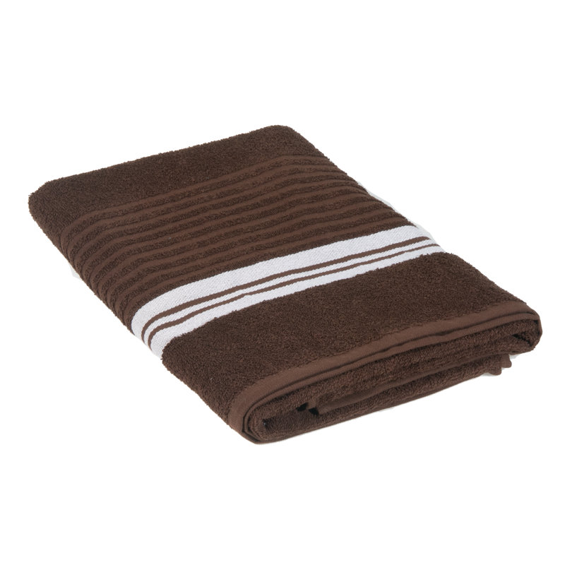 Harricharan Cotton Jacquard Bath Towel, Chocolate