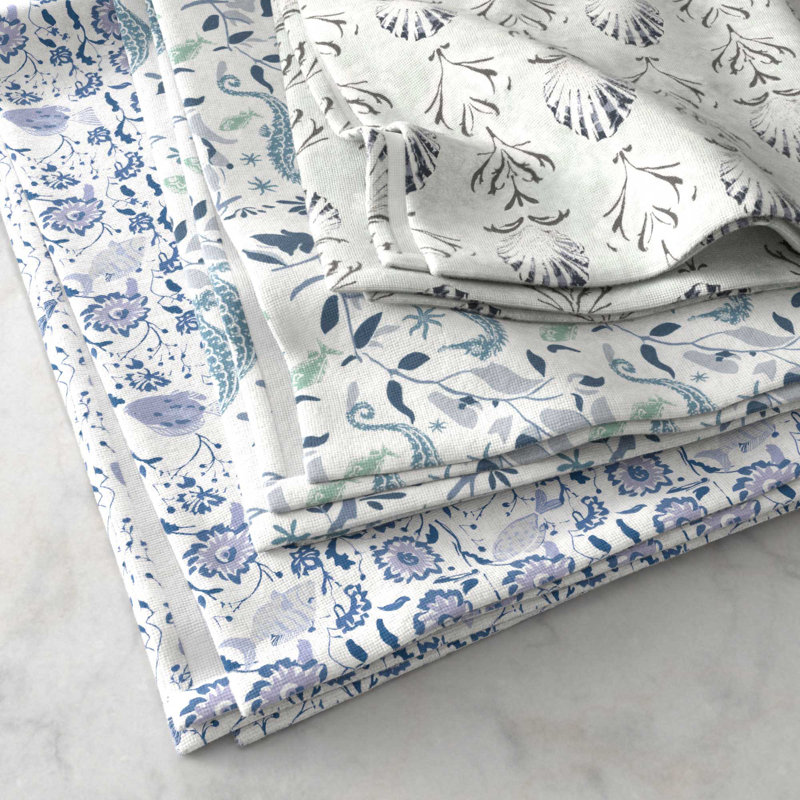 Torchon en coton, Bleu