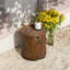 Table d'appoint d'extérieur en béton 15 po Chariese-1034066343-1051301326
