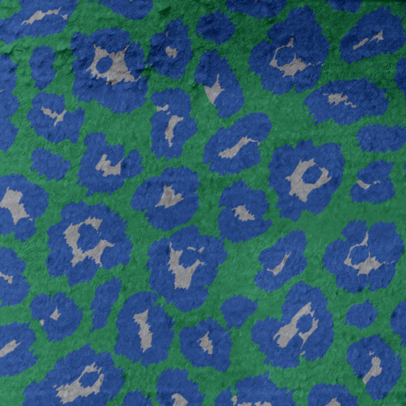 Serviette de plage Holderness, Vert / argent / bleu, Microfibre