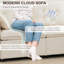 Canapé modulaire en chenille avec repose-pieds Cloud-1737286107