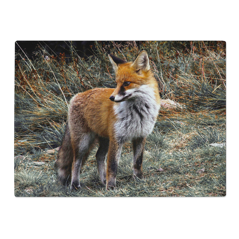 Red Fox No.4  Glass Chopping Board