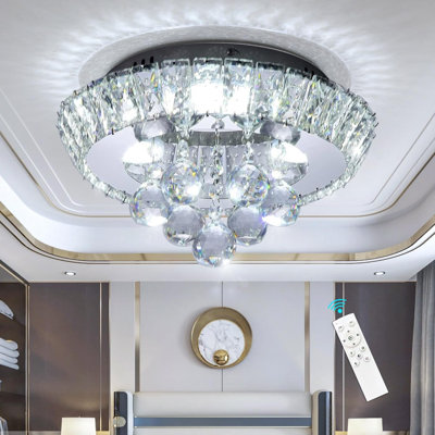 Modern Glam Crystal Chandelier Silver