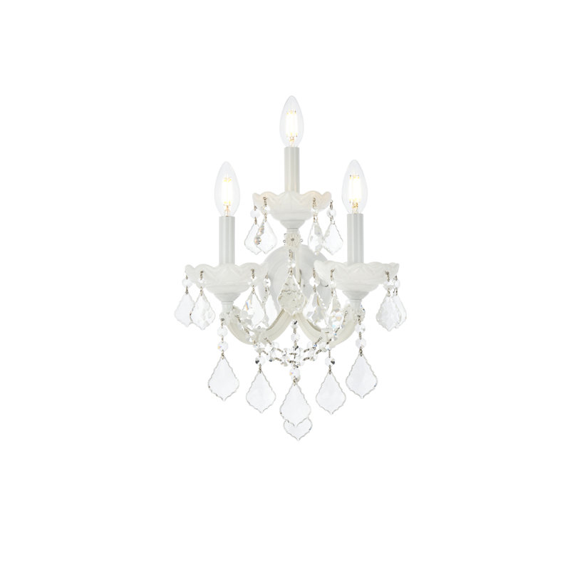 Cristal taillé royal clair Maria Theresa Mordechay, H 19 po x l 12 po x P 12 po, Blanc, 3