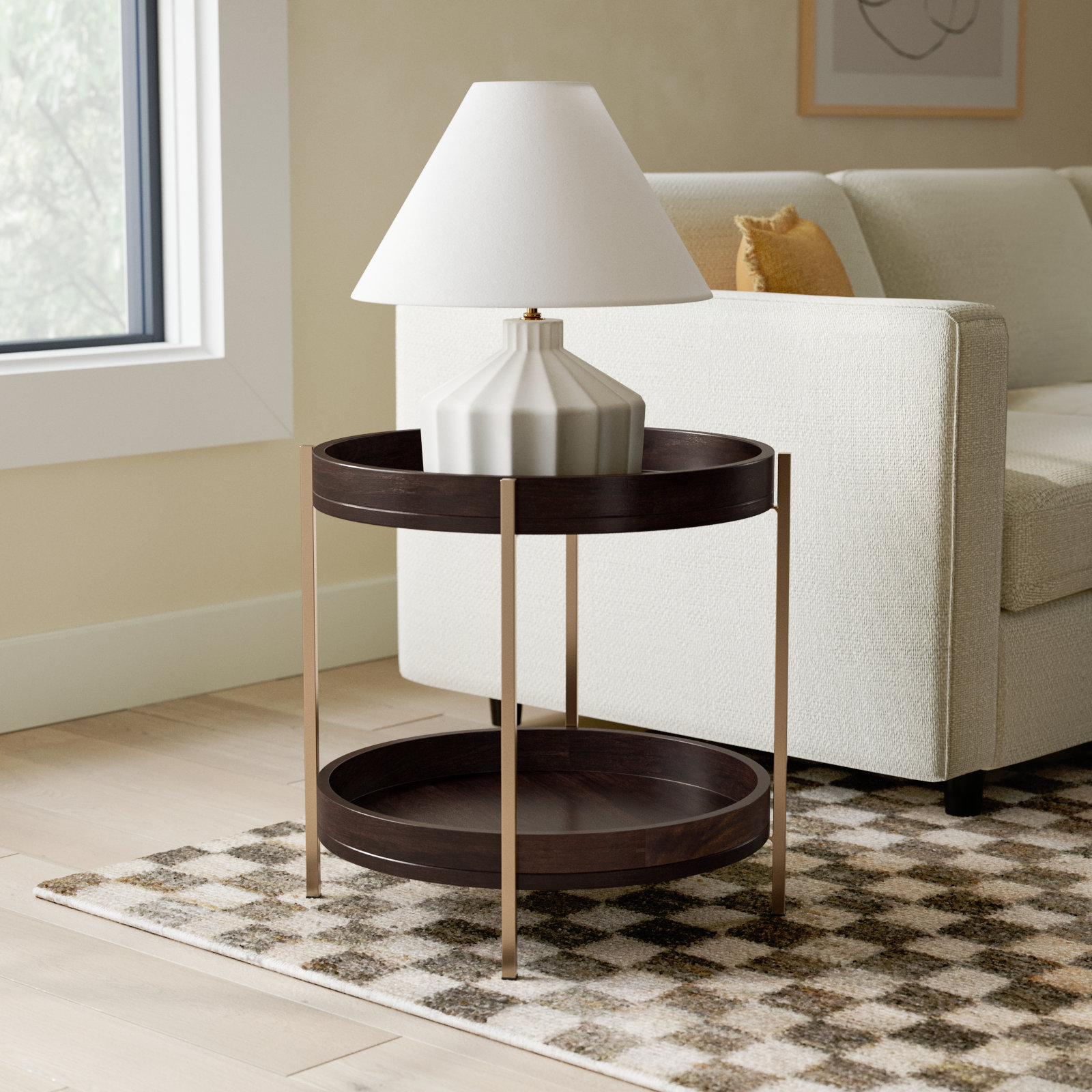 Inira 22" Mango End Table, Brown