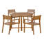 Ensemble de salle à manger en bois d'acacia durable, design rustique pour l'extérieur et l'intérieur