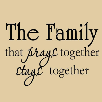 Adhésif décoratif the family qui prays ensemble reste ensemble Malad