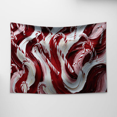 Tapisserie murale «Christmas Candy Canes»